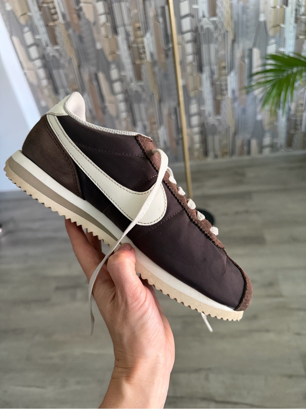 Nike Cortez Women's Brown and Cream Retro Runner Sneakers